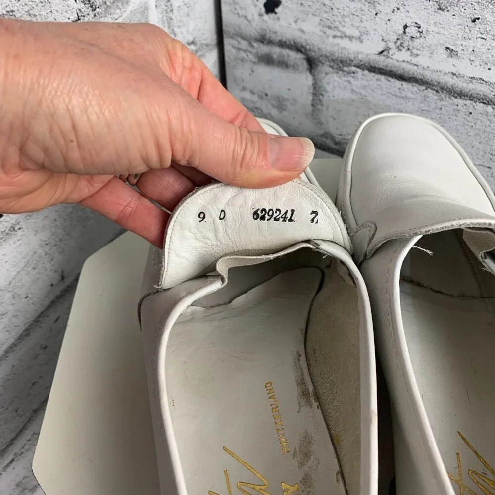 Bally Siesta Caribe White Leather Flat Loafers - Picture 8 of 13